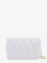 Virtus White Quilted Crossbody Bag