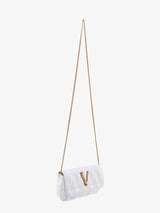 Virtus White Quilted Crossbody Bag