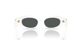 White Rounded Biggie Sunglasses