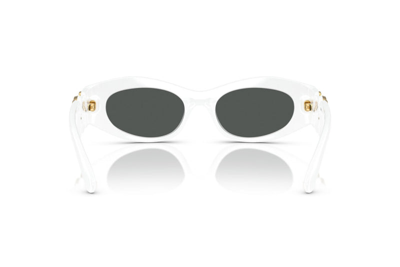 White Rounded Biggie Sunglasses