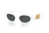 White Rounded Biggie Sunglasses