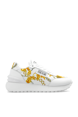 White and Gold Baroque Ladies Sneaker