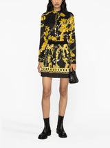 Gold/Black Barocco Print Blouse