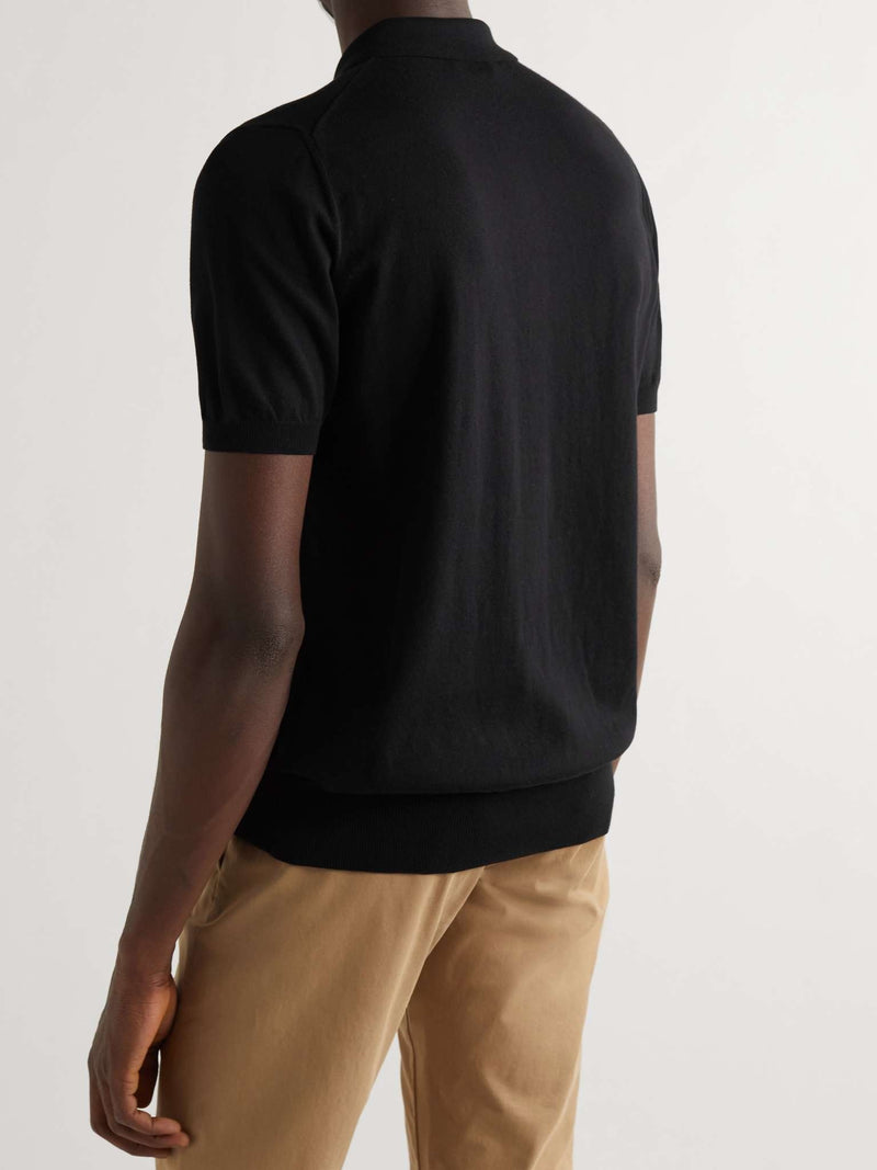 Black Knit Polo