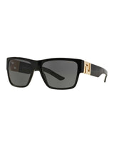 Black Polarised Sunglasses with Gold Greca Detail