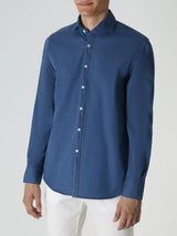 Blue Denim Regular Fit Cotton Shirt