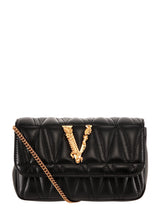 Virtus Black Quilted Crossbody Bag