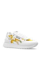 White and Gold Baroque Ladies Sneaker