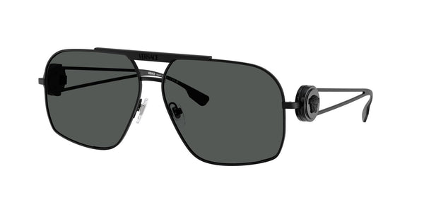 Matte Black Aviator with Medusa