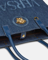 La Medusa Large Denim Tote Bag