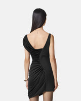 Medusa '95 Draped Mini Dress in Black