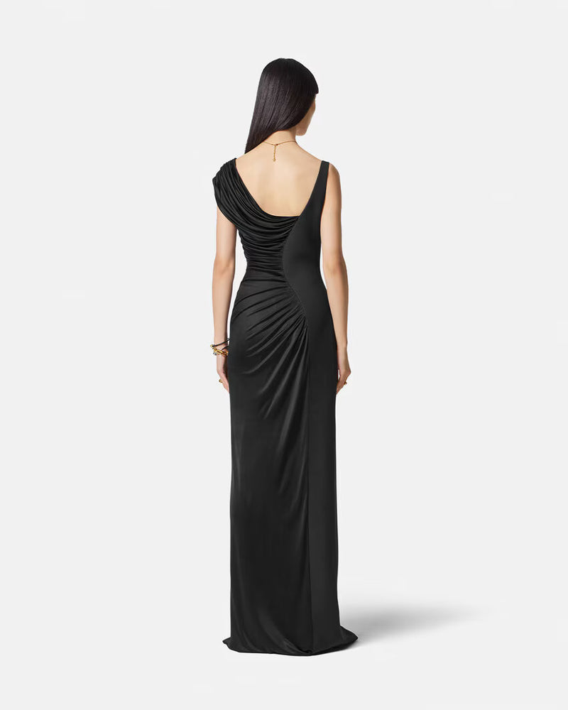 Medusa '95 Draped Gown in Black