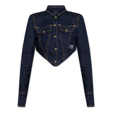 VJC Denim Corset-Style Zip Jacket