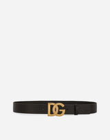 Lux Leather Gold DG Logo Belt