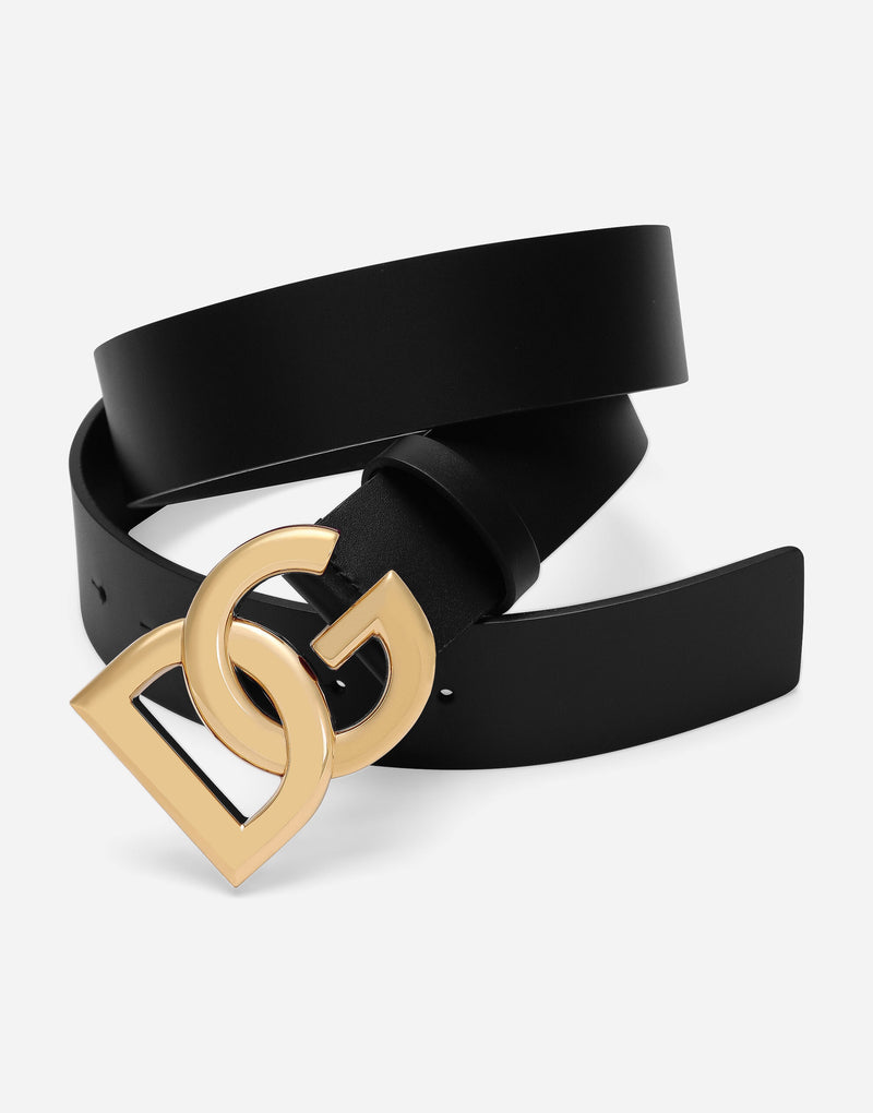 Lux Leather Gold DG Logo Belt