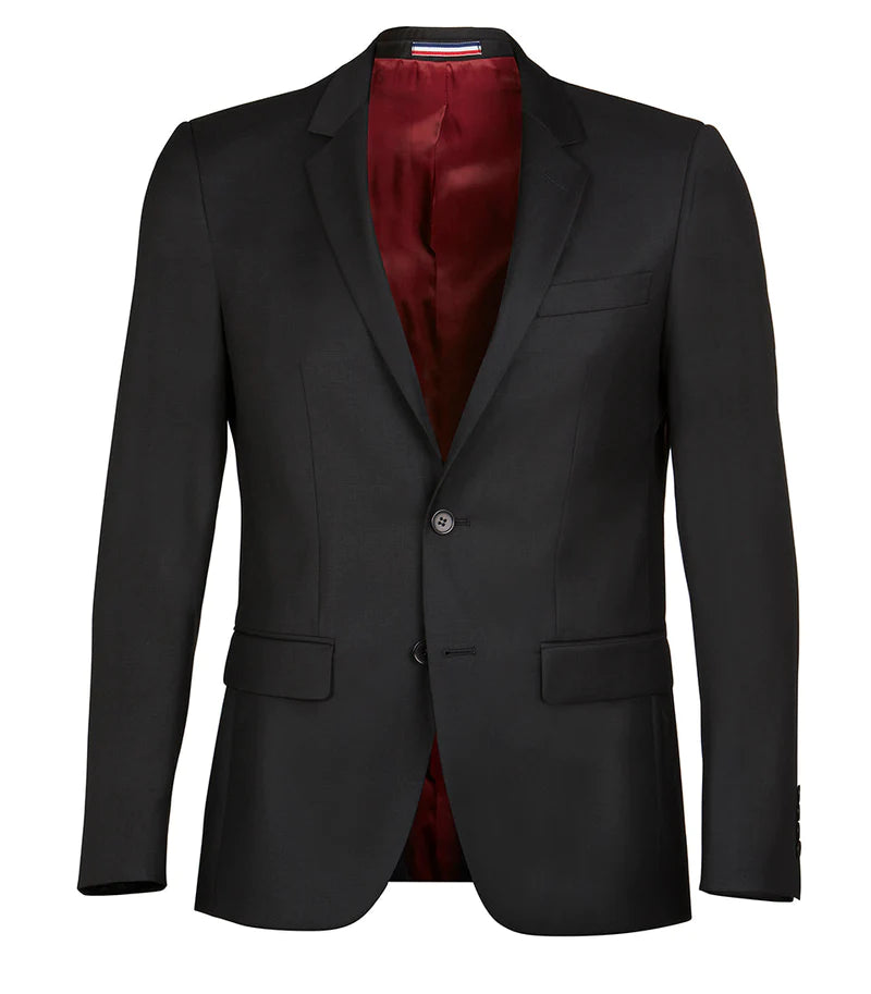VERI Black Notch Lapel 2 Button Suit