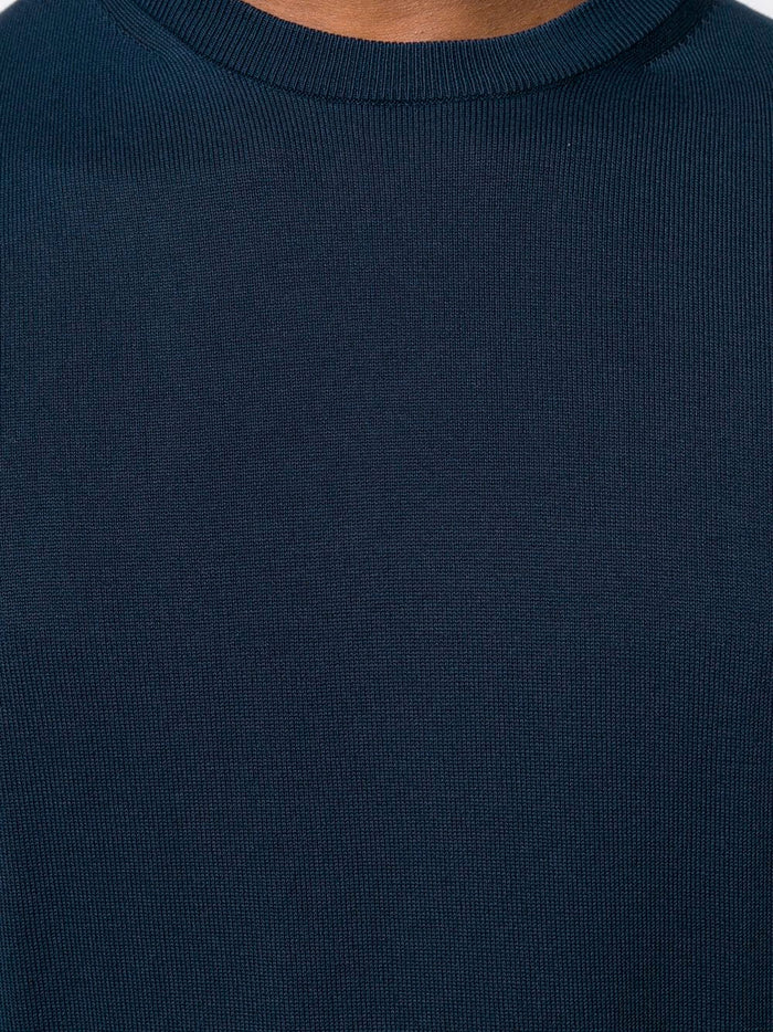 Navy Knit Crewneck Jumper