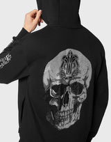 Black Hoodie Sweatshirt with Gothic Banner