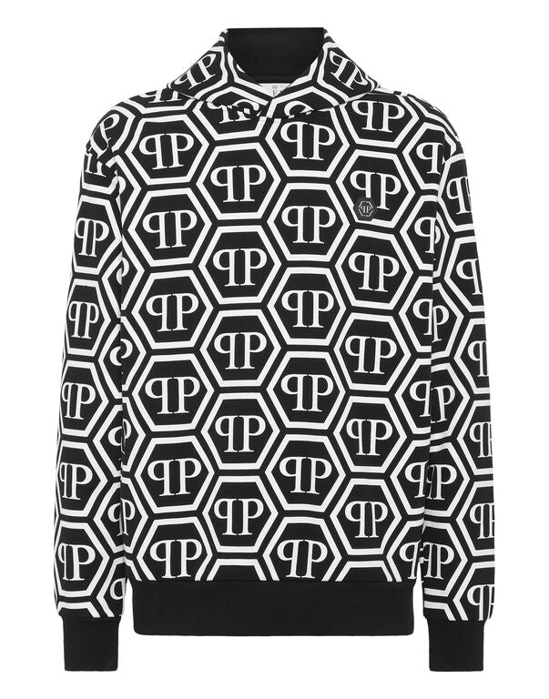 Black and White Monogram Hoodie