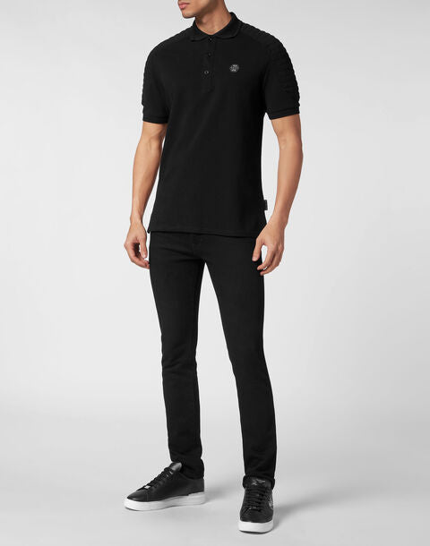 Black Piquet Polo Shirt SS