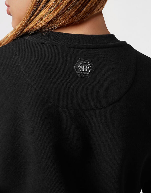 Black Sweatshirt with Gothic Lettering