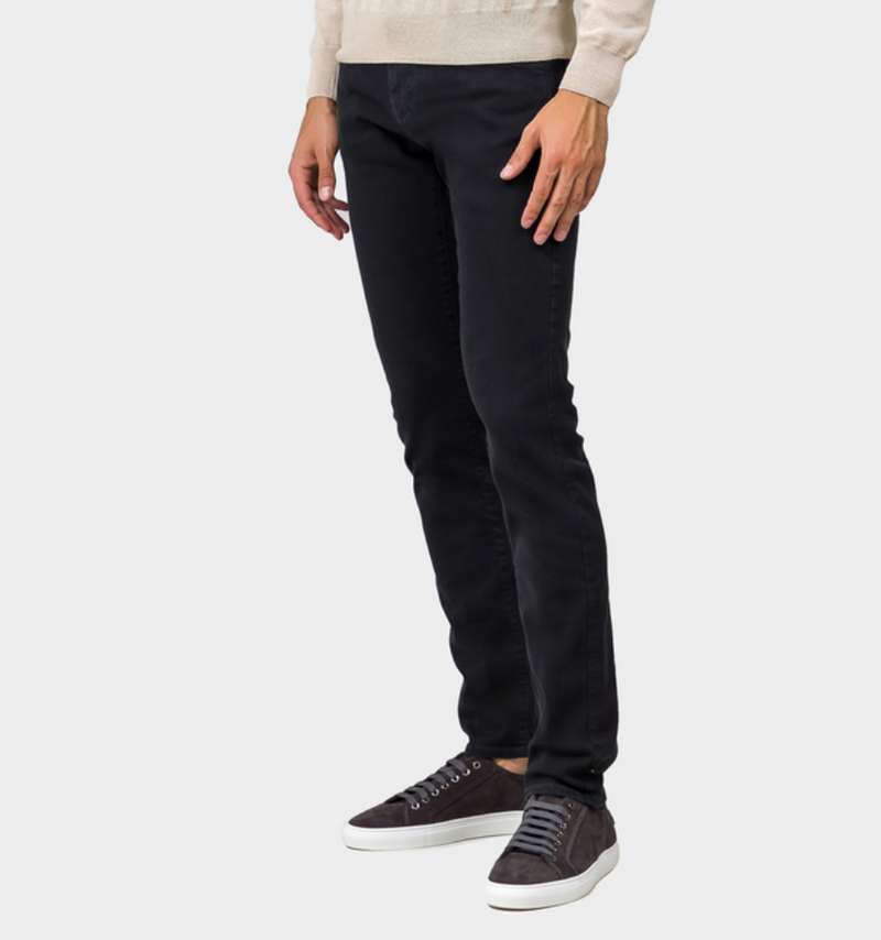 Black Cotton Stretch Jeans