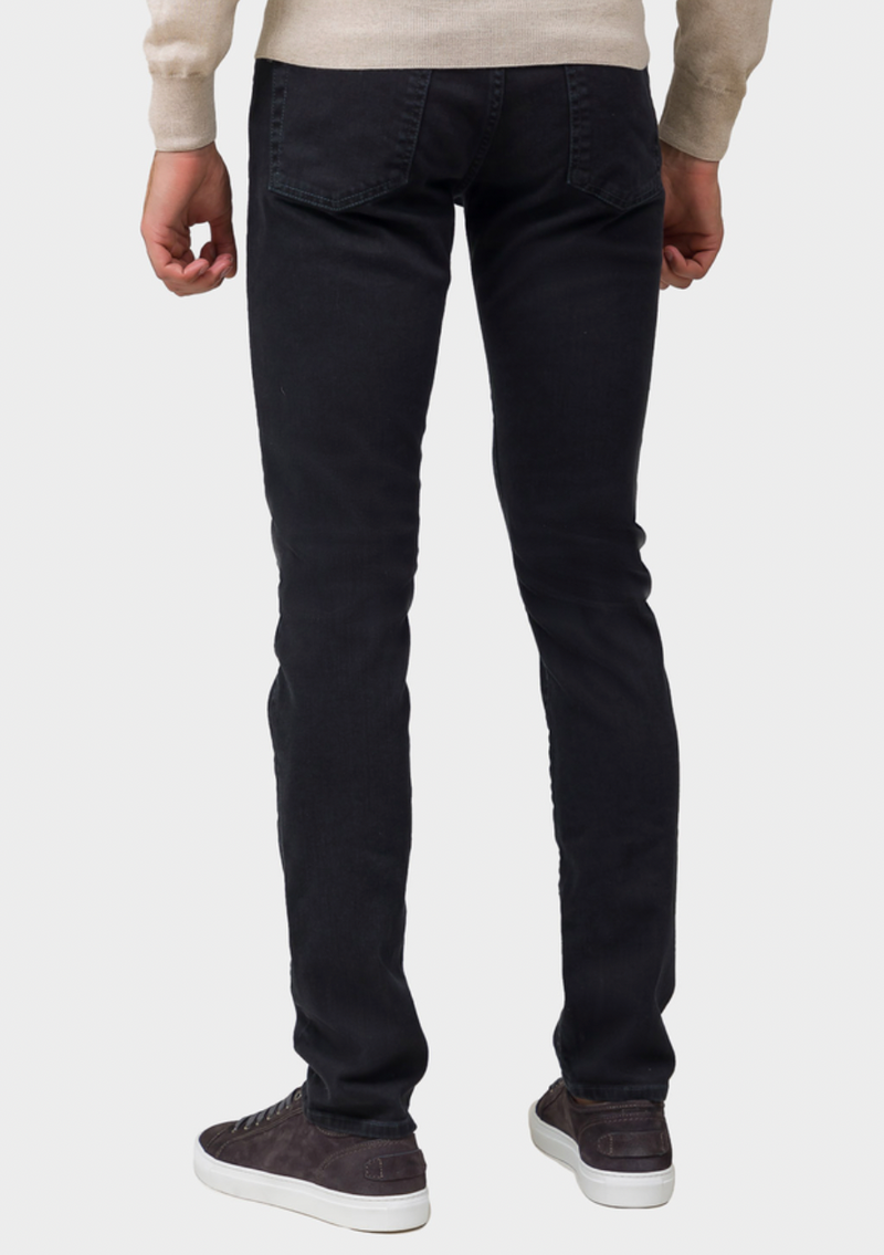 Black Cotton Stretch Jeans