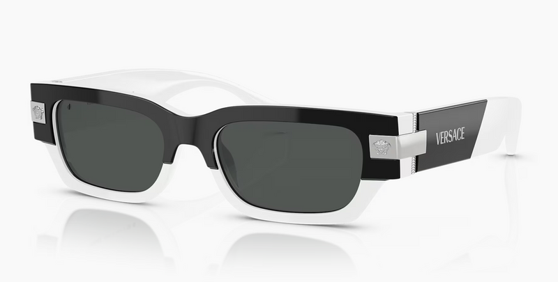 Black and White Slim Frame Sunglasses