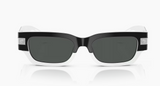 Black and White Slim Frame Sunglasses