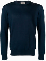 Navy Knit Crewneck Jumper