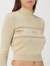 Beige/Gold Turtleneck Knit