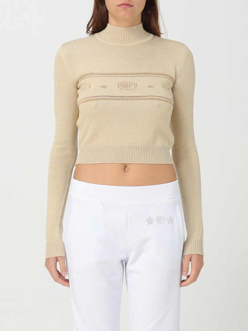 Beige/Gold Turtleneck Knit