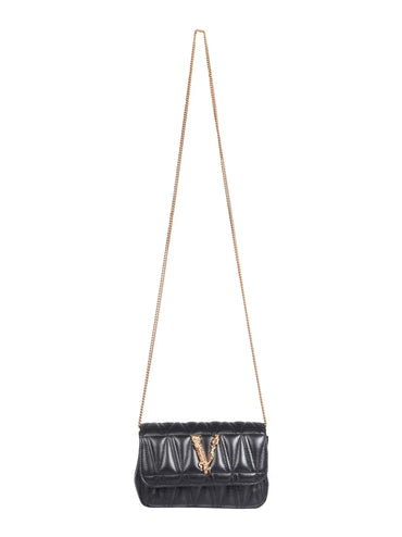 Virtus Black Quilted Crossbody Bag