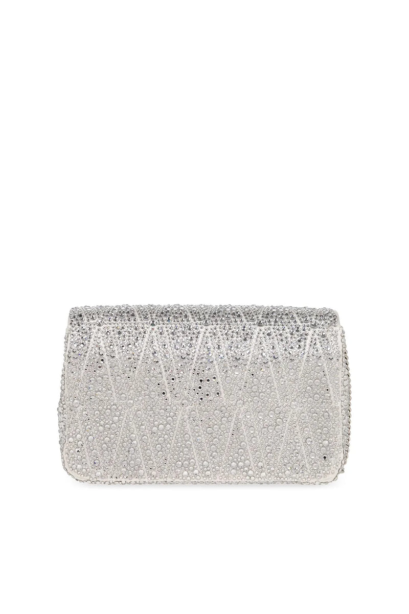 Virtus Silver Embellished Clutch