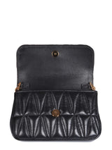 Virtus Black Quilted Crossbody Bag