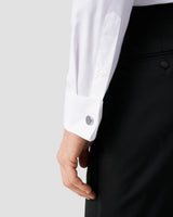 White Piqué Tuxedo Shirt