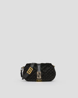 Greca Goddess Velvet Mini Bag in Black