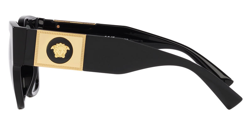 Black Sunglasses with Gold Medusa Motif