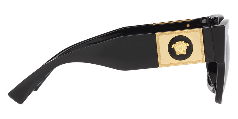 Black Sunglasses with Gold Medusa Motif