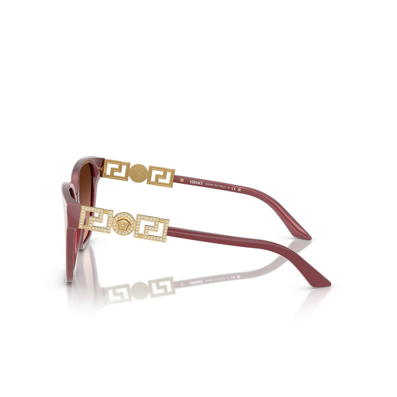 Sunglasses with Gold Dimonte Greca in Perla Dark Ruby