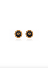 Medusa Resin Cufflinks in Black and Gold