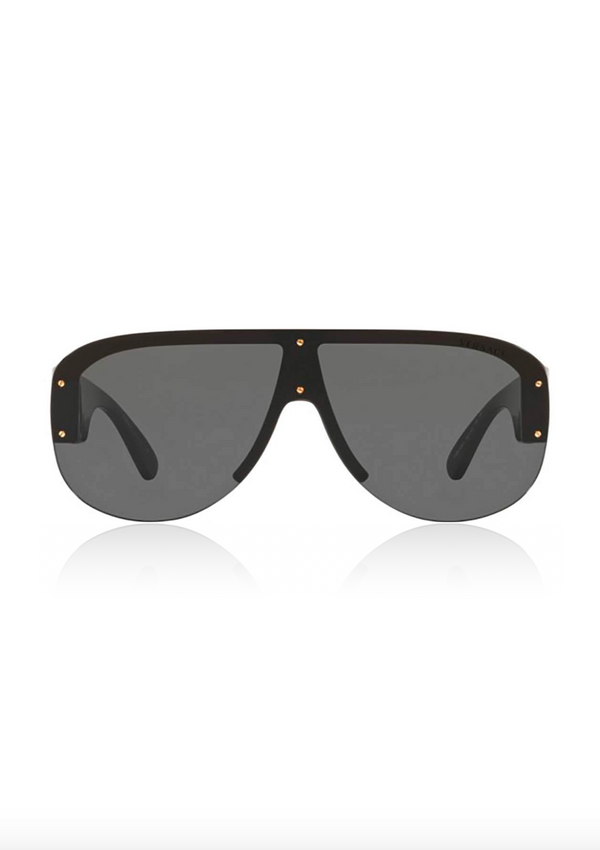 Medusa Detail Sunglasses in Black